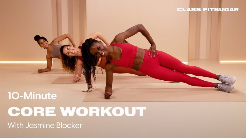 image 0 10-minute Total-core Workout With Jasmine Blocker : Popsugar Fitness
