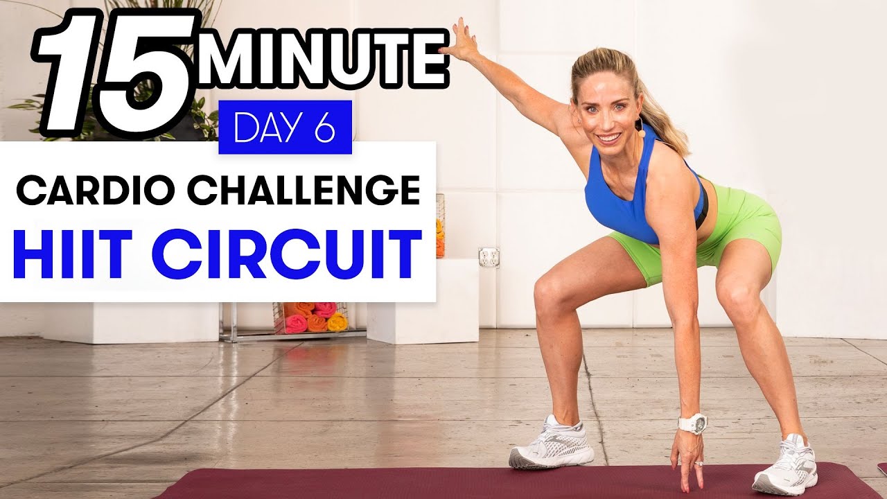 15-minute Hiit Circuit Cardio Workout - Challenge Day 6 : Sweat With Self